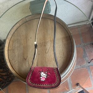 Real Leather Hello Kitty Pink Crossbody Bag